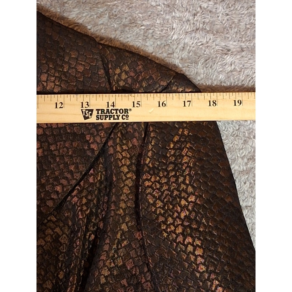 Kay Unger Snake Print Metallic Brocade Blazer Skirt Suit Set Size 6 Made Korea - Picture 9 of 16